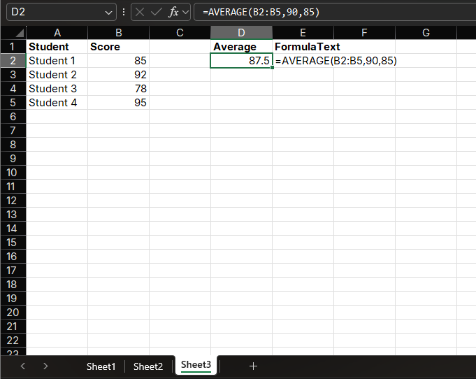 Multi-Range Averaging with Constants Example