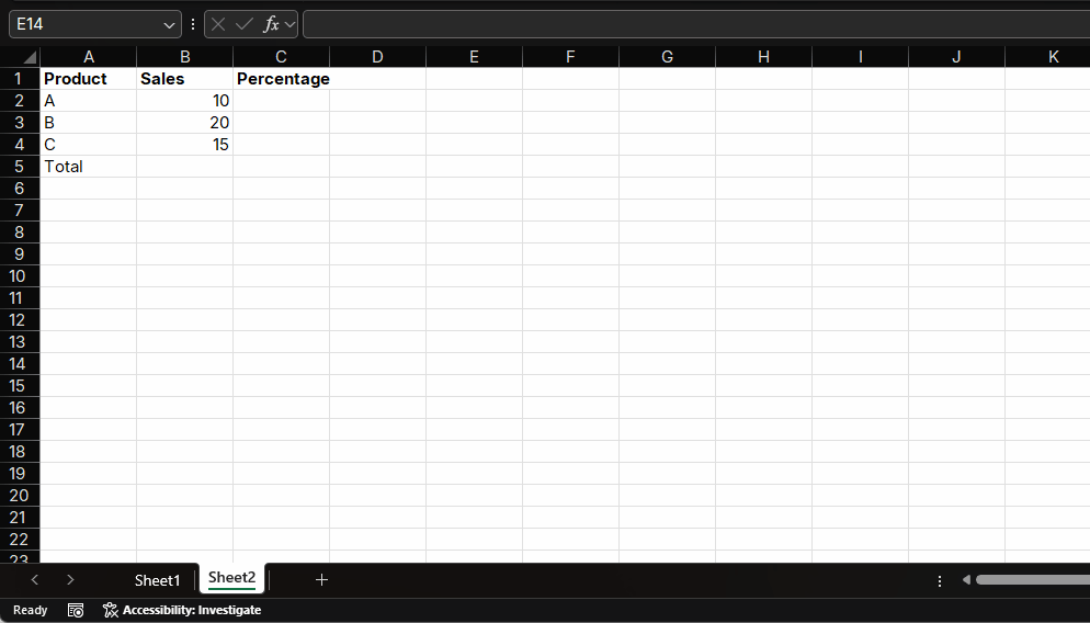 Absolute Reference Example
