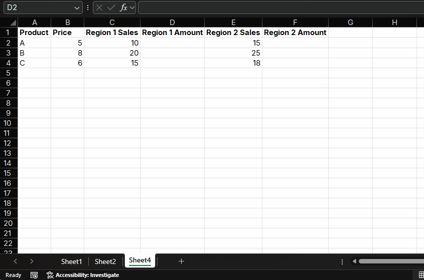 Mixed Reference Example 1