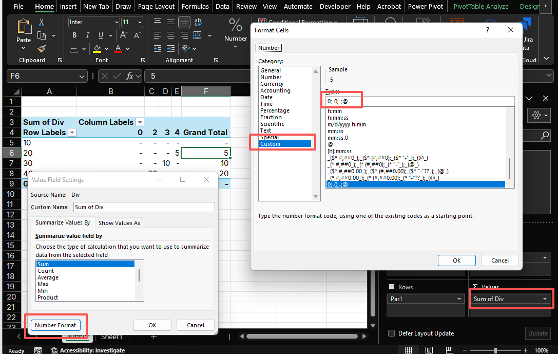 Custom Number Format Solution