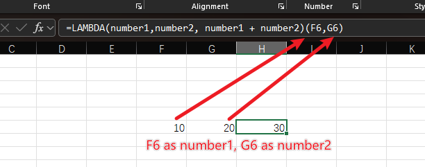 Basic case: Sum to cell